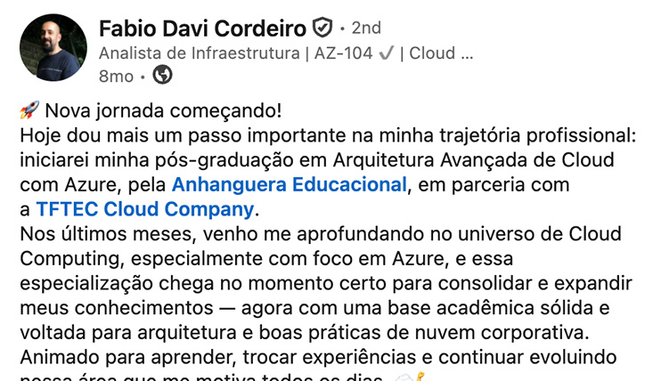 Depoimento de Fabio Davi Cordeiro