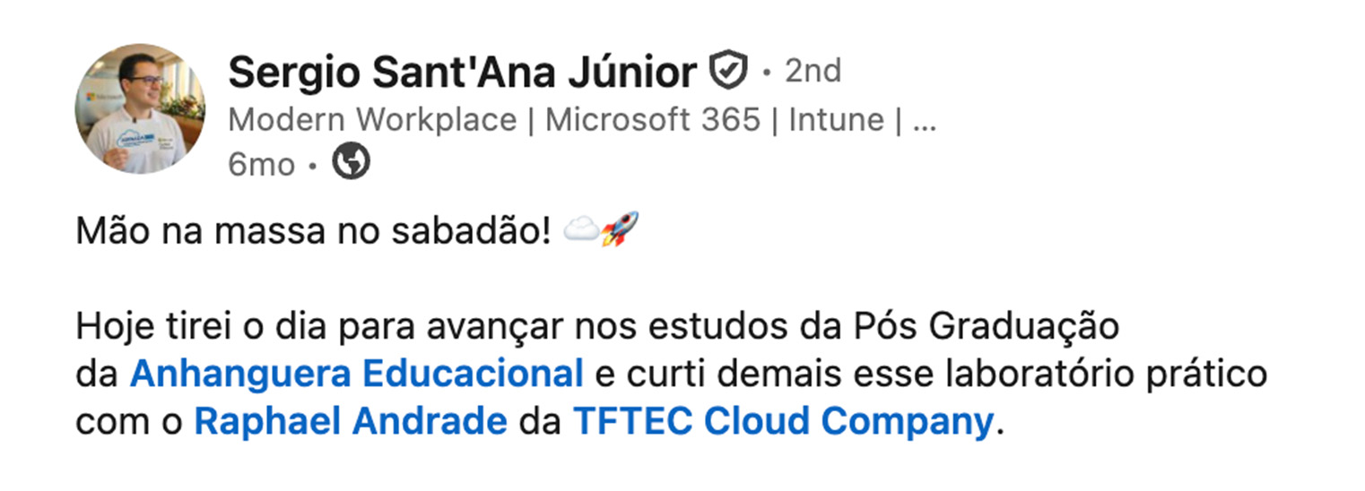 Depoimento de Sergio Sant'Ana Júnior